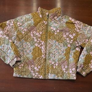 Sonoma Floral Puffer Jacket - Pink and Brown